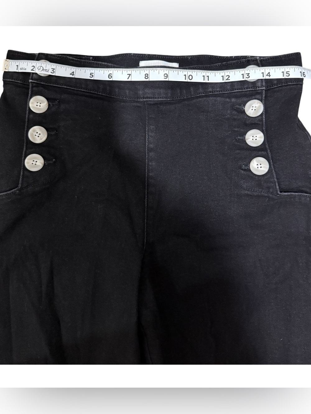 Loft Sailor Wide-Leg Culottes with Button Detail - Picture 6 of 6